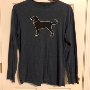 Black Dog Long Sleeve Men's T